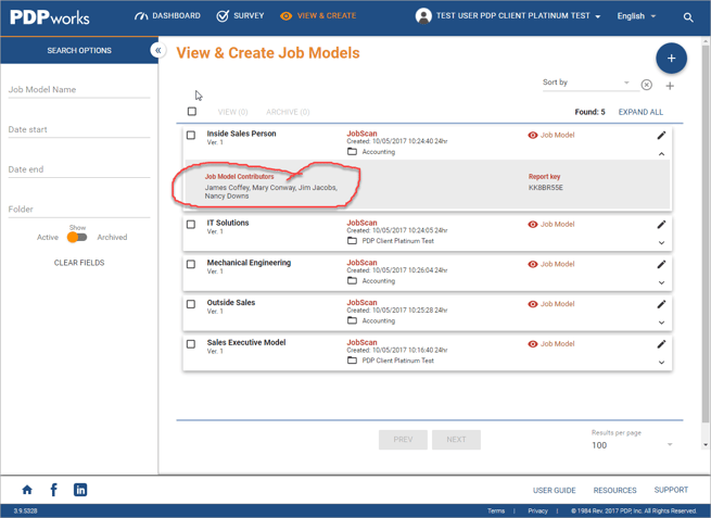 View & Create Job Model