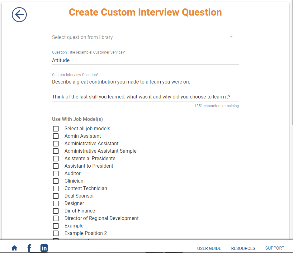 Custom Interview Questions